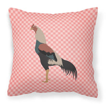 Load image into Gallery viewer, Kulang Chicken Pink Check Fabric Decorative Pillow BB7838PW1818