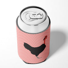 Load image into Gallery viewer, Naked Neck Chicken Pink Check Can or Bottle Hugger BB7839CC