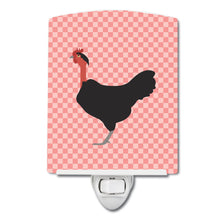 Load image into Gallery viewer, Naked Neck Chicken Pink Check Ceramic Night Light BB7839CNL