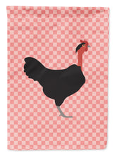 Load image into Gallery viewer, Naked Neck Chicken Pink Check Garden Flag - Outdoor Decorative Yard Flag