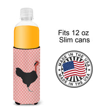 Load image into Gallery viewer, Naked Neck Chicken Pink Check   Hugger for slim cans