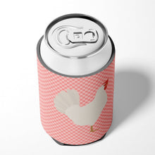 Load image into Gallery viewer, Leghorn Chicken Pink Check Can or Bottle Hugger BB7840CC