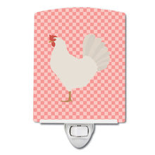 Load image into Gallery viewer, Leghorn Chicken Pink Check Ceramic Night Light BB7840CNL