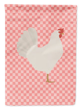 Load image into Gallery viewer, Leghorn Chicken Pink Check Garden Flag - Outdoor Decorative Yard Flag