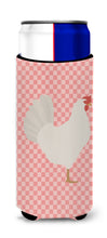 Load image into Gallery viewer, Leghorn Chicken Pink Check   Hugger for slim cans