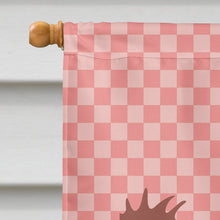 Load image into Gallery viewer, Minorca Ctalalan Chicken Pink Check Flag Canvas House Size BB7841CHF