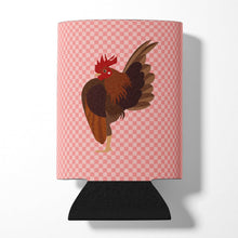 Load image into Gallery viewer, Malaysian Serama Chicken Pink Check Can or Bottle Hugger BB7842CC