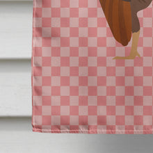 Load image into Gallery viewer, Malaysian Serama Chicken Pink Check Flag Canvas House Size BB7842CHF