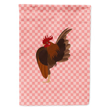 Load image into Gallery viewer, Malaysian Serama Chicken Pink Check Flag Canvas House Size BB7842CHF