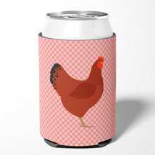 Load image into Gallery viewer, New Hampshire Red Chicken Pink Check Can or Bottle Hugger BB7843CC