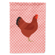 Load image into Gallery viewer, New Hampshire Red Chicken Pink Check Flag Canvas House Size BB7843CHF