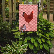 Load image into Gallery viewer, New Hampshire Red Chicken Pink Check Garden Flag - Outdoor Decorative Yard Flag