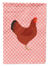 Load image into Gallery viewer, New Hampshire Red Chicken Pink Check Garden Flag - Outdoor Decorative Yard Flag
