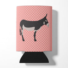 Load image into Gallery viewer, American Mammoth Jack Donkey Pink Check Can or Bottle Hugger BB7844CC
