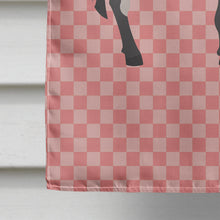 Load image into Gallery viewer, American Mammoth Jack Donkey Pink Check Flag Canvas House Size BB7844CHF
