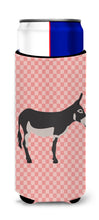 Load image into Gallery viewer, American Mammoth Jack Donkey Pink Check   Hugger for slim cans