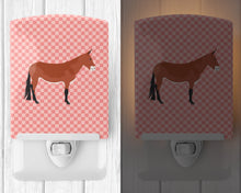 Load image into Gallery viewer, Mule Pink Check Ceramic Night Light BB7845CNL