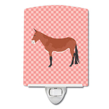 Load image into Gallery viewer, Mule Pink Check Ceramic Night Light BB7845CNL