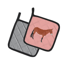Load image into Gallery viewer, Mule Pink Check Pot Holders - Set of 2 - Heat-Resistant Kitchen Essentials BB7845PTHD