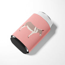Load image into Gallery viewer, Australian Teamster Donkey Pink Check Can or Bottle Hugger BB7846CC