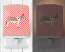 Load image into Gallery viewer, Australian Teamster Donkey Pink Check Ceramic Night Light BB7846CNL