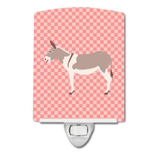 Load image into Gallery viewer, Australian Teamster Donkey Pink Check Ceramic Night Light BB7846CNL