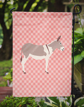 Load image into Gallery viewer, Australian Teamster Donkey Pink Check Garden Flag - Outdoor Decorative Yard Flag