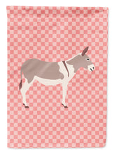 Load image into Gallery viewer, Australian Teamster Donkey Pink Check Garden Flag - Outdoor Decorative Yard Flag