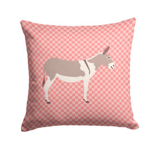 Load image into Gallery viewer, Australian Teamster Donkey Pink Check Throw Pillow - 14x14 Decorative Pillow – Art for Your Home &amp; Patio BB7846PW1414