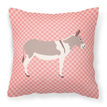 Load image into Gallery viewer, Australian Teamster Donkey Pink Check Fabric Decorative Pillow BB7846PW1818