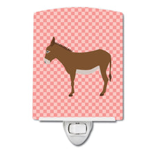 Load image into Gallery viewer, Cotentin Donkey Pink Check Ceramic Night Light BB7849CNL