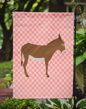 Load image into Gallery viewer, Cotentin Donkey Pink Check Garden Flag - Outdoor Decorative Yard Flag BB7849GF