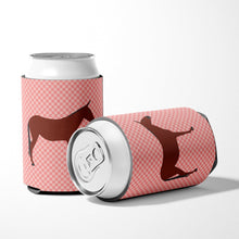 Load image into Gallery viewer, Hinny Horse Donkey Pink Check Can or Bottle Hugger BB7850CC