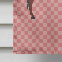 Load image into Gallery viewer, Hinny Horse Donkey Pink Check Flag Canvas House Size BB7850CHF