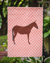 Load image into Gallery viewer, Hinny Horse Donkey Pink Check Garden Flag - Outdoor Decorative Yard Flag
