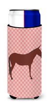 Load image into Gallery viewer, Hinny Horse Donkey Pink Check   Hugger for slim cans