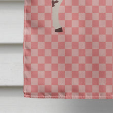 Load image into Gallery viewer, American Spotted Donkey Pink Check Flag Canvas House Size BB7851CHF