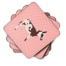 Load image into Gallery viewer, American Spotted Donkey Pink Check Foam Coaster  BB7851FC