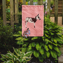 Load image into Gallery viewer, American Spotted Donkey Pink Check Garden Flag - Outdoor Decorative Yard Flag
