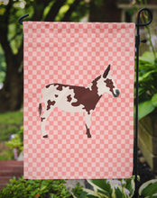 Load image into Gallery viewer, American Spotted Donkey Pink Check Garden Flag - Outdoor Decorative Yard Flag