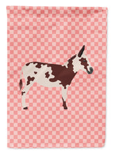 Load image into Gallery viewer, American Spotted Donkey Pink Check Garden Flag - Outdoor Decorative Yard Flag