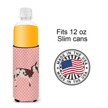 Load image into Gallery viewer, American Spotted Donkey Pink Check   Hugger for slim cans