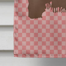 Load image into Gallery viewer, Poitou Poiteuin Donkey Pink Check Flag Canvas House Size BB7852CHF
