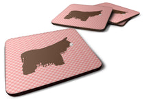 Load image into Gallery viewer, Poitou Poiteuin Donkey Pink Check Foam Coaster  BB7852FC