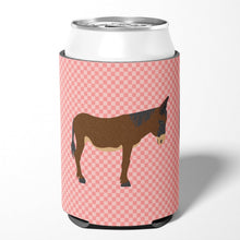 Load image into Gallery viewer, Zamorano-Leones Donkey Pink Check Can or Bottle Hugger BB7853CC