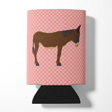 Load image into Gallery viewer, Zamorano-Leones Donkey Pink Check Can or Bottle Hugger BB7853CC