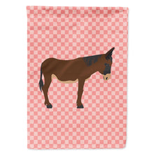 Load image into Gallery viewer, Zamorano-Leones Donkey Pink Check Flag Canvas House Size BB7853CHF