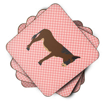 Load image into Gallery viewer, Zamorano-Leones Donkey Pink Check Foam Coaster  BB7853FC