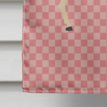 Load image into Gallery viewer, Turkmenian Kulan Donkey Pink Check Flag Canvas House Size BB7854CHF