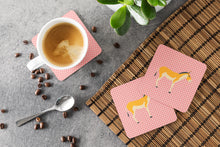 Load image into Gallery viewer, Turkmenian Kulan Donkey Pink Check Foam Coaster  BB7854FC